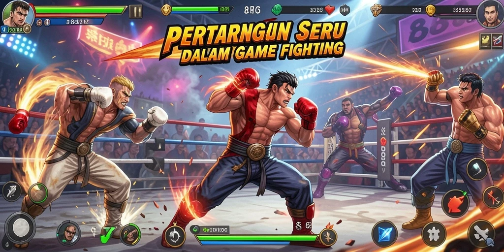 Gambaran aksi seru dalam gameplay 88BOS Fighting.