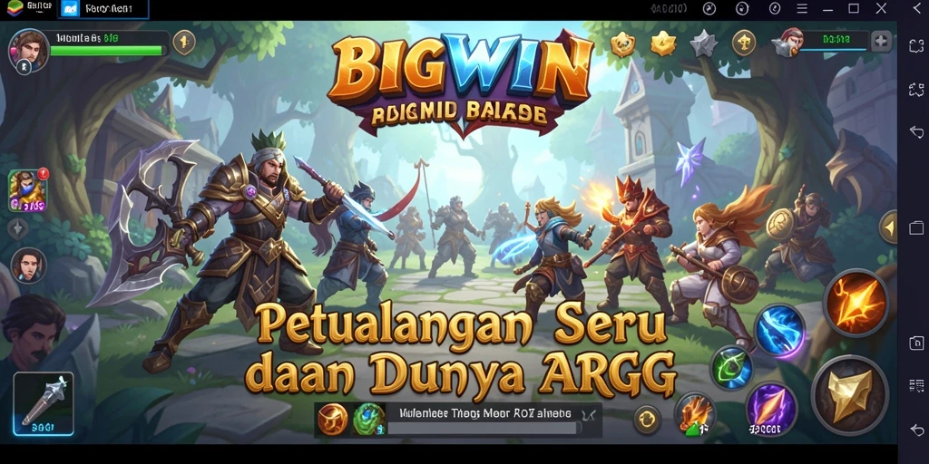 Screenshot menampilkan pertarungan epik dalam game ARPG BIGWIN.