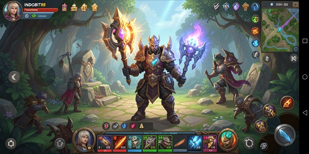 Tampilan gameplay INDOBIT88 yang seru dan mengasyikkan dalam dunia MMORPG.