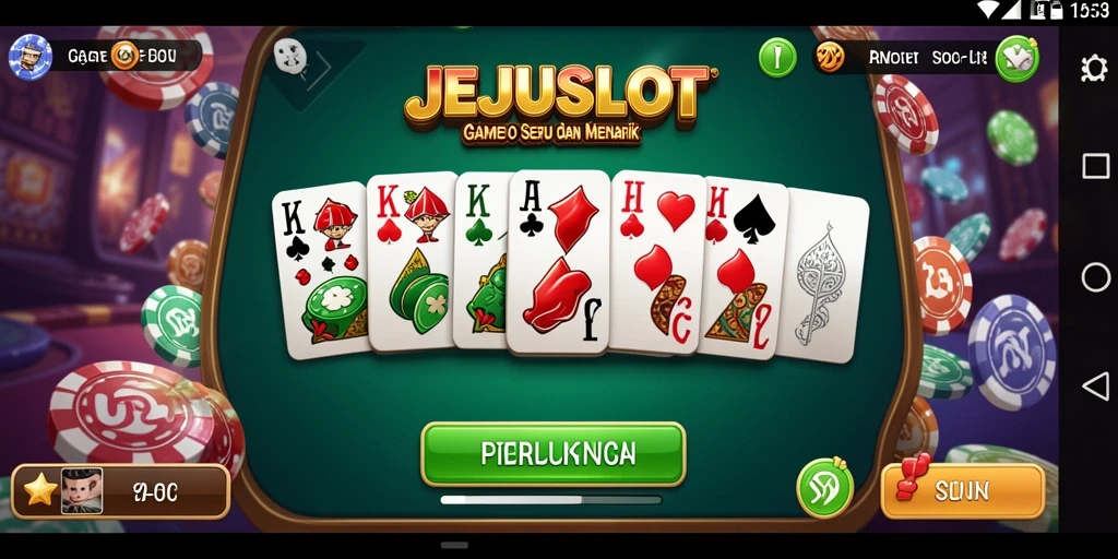 Screenshot JEJUSLOT menampilkan gameplay Domino yang seru dan penuh warna.