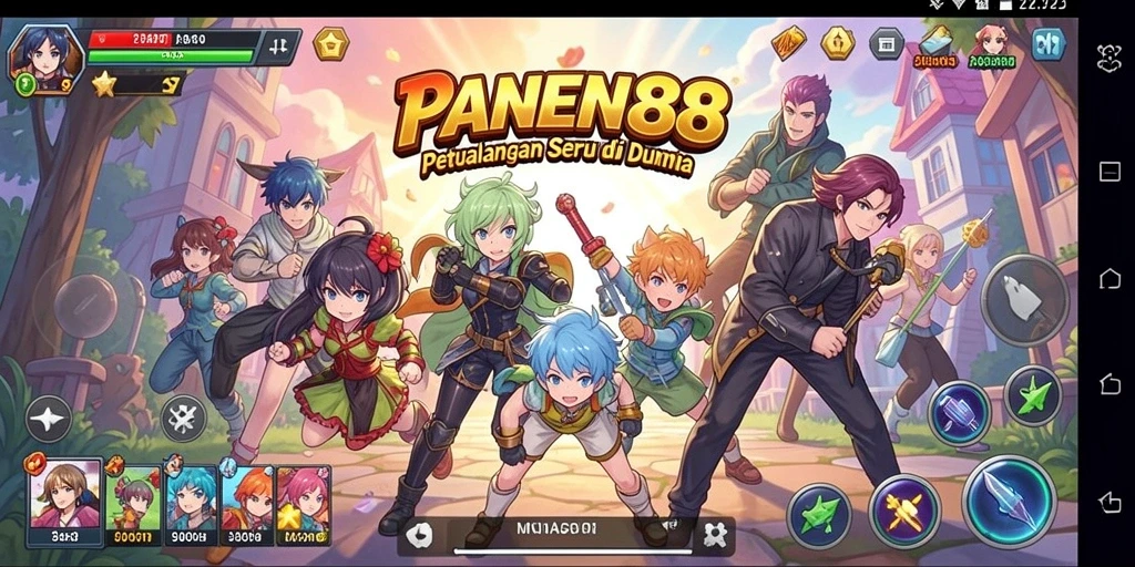 Tampilan gameplay yang memukau dan karakter anime favorit.